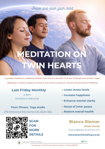 Meditation on Twin Hearts at Fison Fitness in Herne Hill 